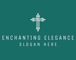 Elegant Christian Cross  logo design