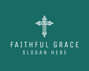 Elegant Christian Cross  logo design