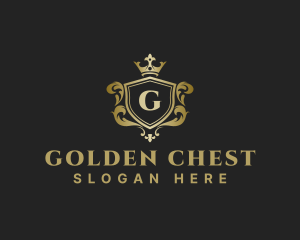 Luxury Ornate Crown Crest logo design