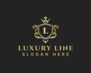 Luxury Ornate Crown Crest logo design