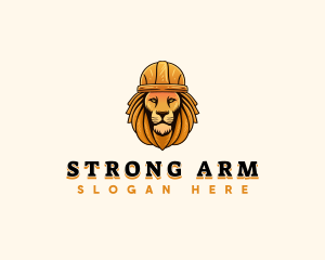 Lion Hard Hat Construction logo