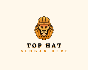 Lion Hard Hat Construction logo design