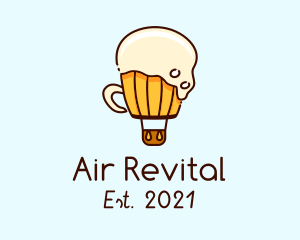 Hot Air Balloon Beer  logo design