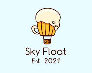 Hot Air Balloon Beer  logo design