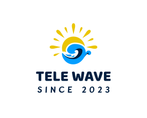 Summer Wave Surfing logo design