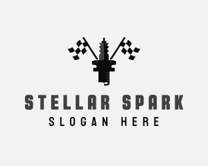 Spark Plug Flag Racing logo design