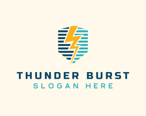 Thunder Bolt Electricity logo design