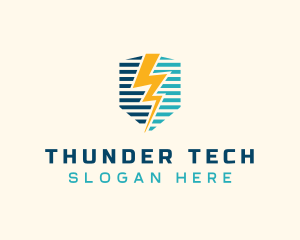 Thunder Bolt Electricity logo design