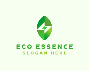 Leaf Eco Lightning logo design