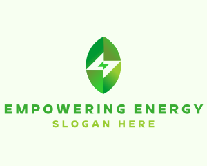 Leaf Eco Lightning logo design