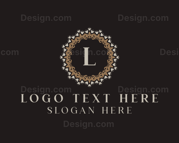 Elegant Floral Jewelry Ornament Logo