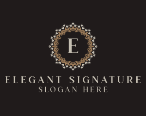 Elegant Floral Jewelry Ornament logo design