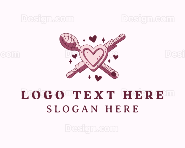 Spoon Roller Pin Baking Logo