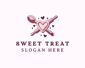 Spoon Roller Pin Baking logo design