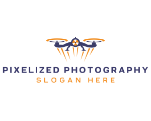 Flying Drone Surveillance logo design