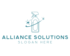 Cleaning Bottle Spray logo design