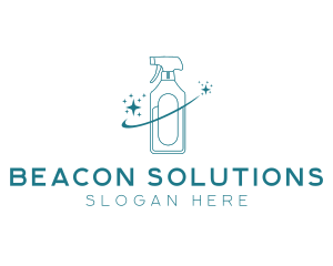 Cleaning Bottle Spray logo design