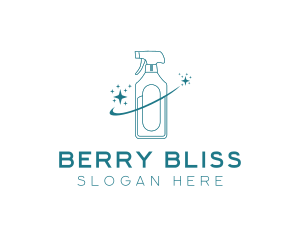 Cleaning Bottle Spray logo design