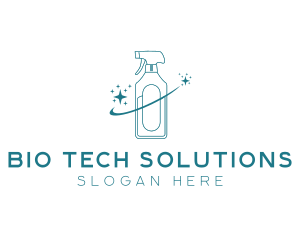 Cleaning Bottle Spray logo design