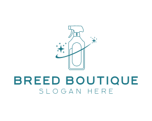 Cleaning Bottle Spray logo design