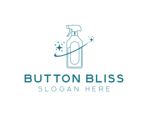 Cleaning Bottle Spray logo design