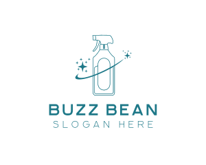 Cleaning Bottle Spray logo design