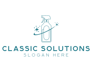 Cleaning Bottle Spray logo design