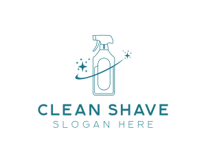 Cleaning Bottle Spray logo design