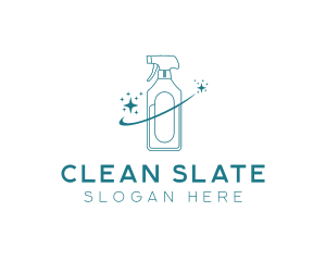 Cleaning Bottle Spray logo design