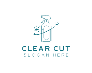 Cleaning Bottle Spray logo design