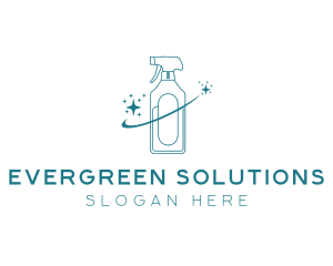 Cleaning Bottle Spray logo design