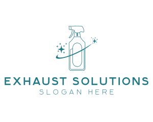 Cleaning Bottle Spray logo design