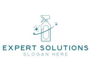 Cleaning Bottle Spray logo design