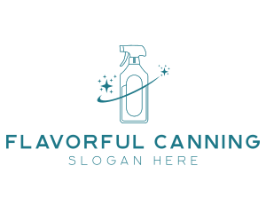 Cleaning Bottle Spray logo design