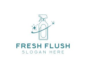 Cleaning Bottle Spray logo design