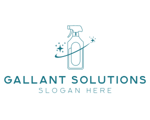 Cleaning Bottle Spray logo design