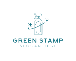 Cleaning Bottle Spray logo design