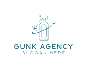 Cleaning Bottle Spray logo design