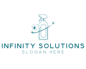 Cleaning Bottle Spray logo design