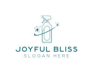 Cleaning Bottle Spray logo design