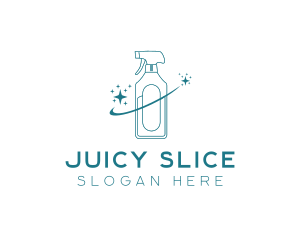 Cleaning Bottle Spray logo design