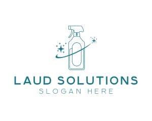 Cleaning Bottle Spray logo design