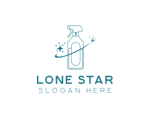 Cleaning Bottle Spray logo design