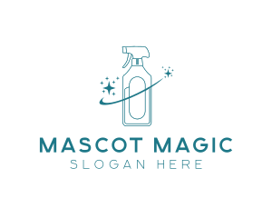 Cleaning Bottle Spray logo design