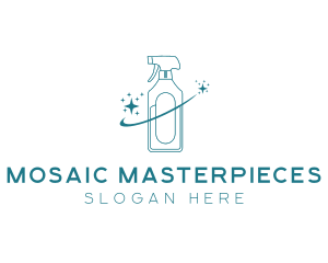 Cleaning Bottle Spray logo design