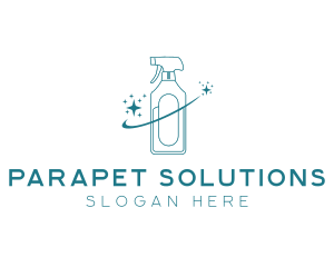 Cleaning Bottle Spray logo design