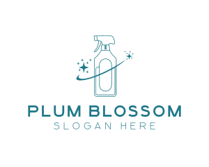 Cleaning Bottle Spray logo design