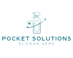 Cleaning Bottle Spray logo design