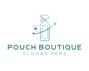 Cleaning Bottle Spray logo design