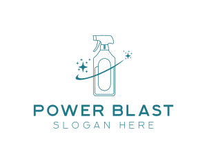 Cleaning Bottle Spray logo design